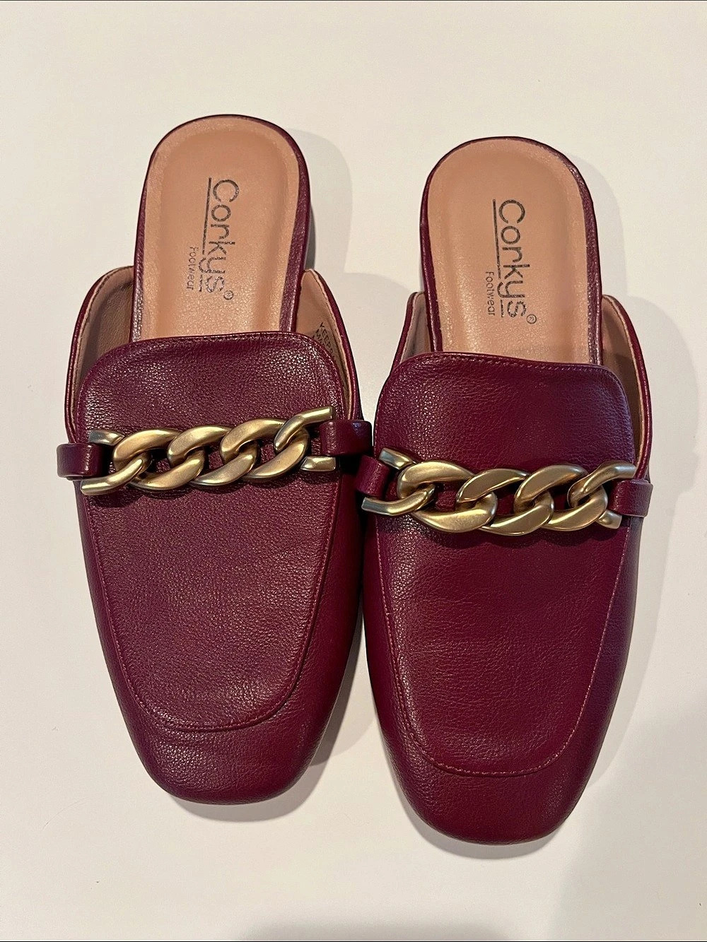 Corky's Keepsake Mule Chain Mules Burgundy